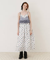 【再入荷】【J1U by LA BELLE ETUDE】シアーフラワージャガードボリュームキャミワンピース