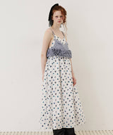 【再入荷】【J1U by LA BELLE ETUDE】シアーフラワージャガードボリュームキャミワンピース
