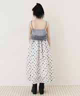 【再入荷】【J1U by LA BELLE ETUDE】シアーフラワージャガードボリュームキャミワンピース