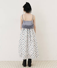 【再入荷】【J1U by LA BELLE ETUDE】シアーフラワージャガードボリュームキャミワンピース