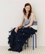 【予約】【J1U by LA BELLE ETUDE】many ribbon denim skirt