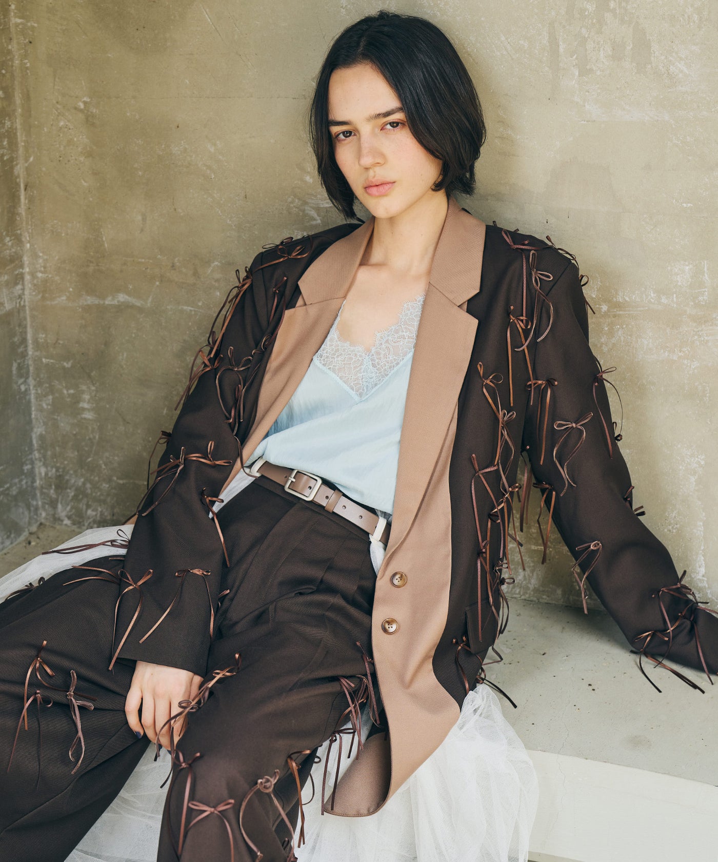LA BELLE ETUDE スリットジャケット many ribbon jacket – LA BELLE ETUDE online store