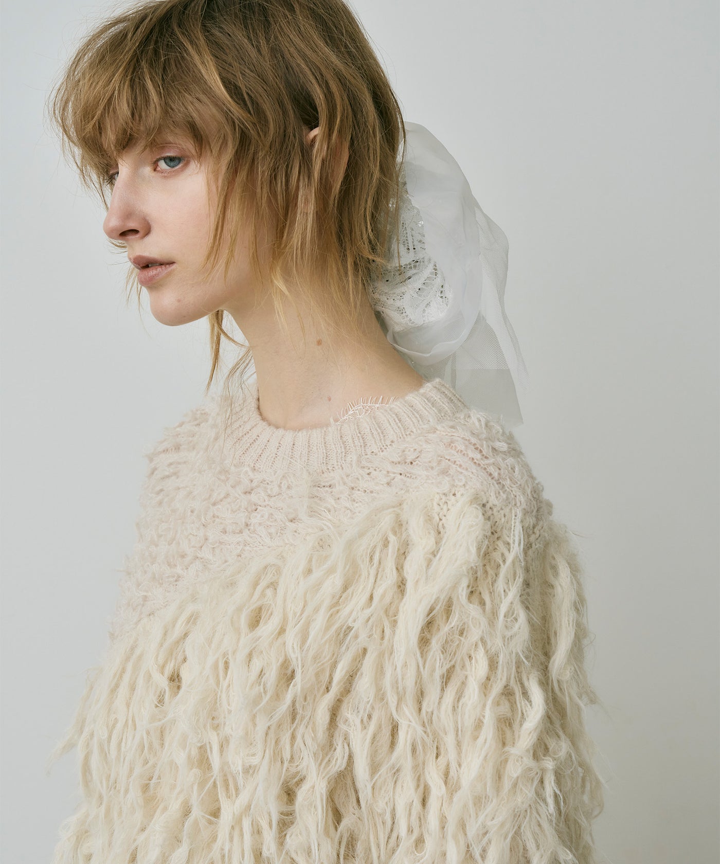 ループモヘアアシンメトリーラインニット – LA BELLE ETUDE online store