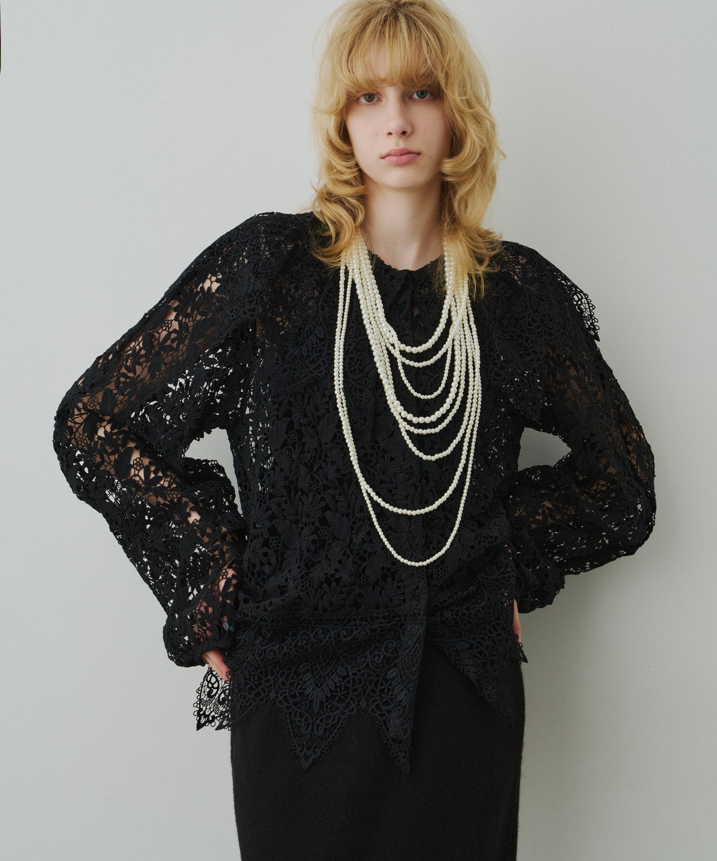 総レースBIGモチーフレース衿ブラウス – LA BELLE ETUDE online store