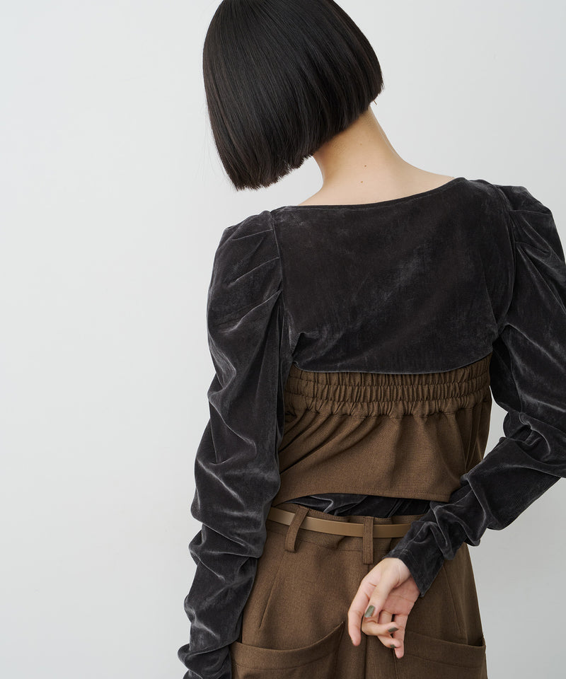 【予約】シアーベロアパフギャザーTOPS