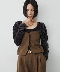 【予約】シアーベロアパフギャザーTOPS