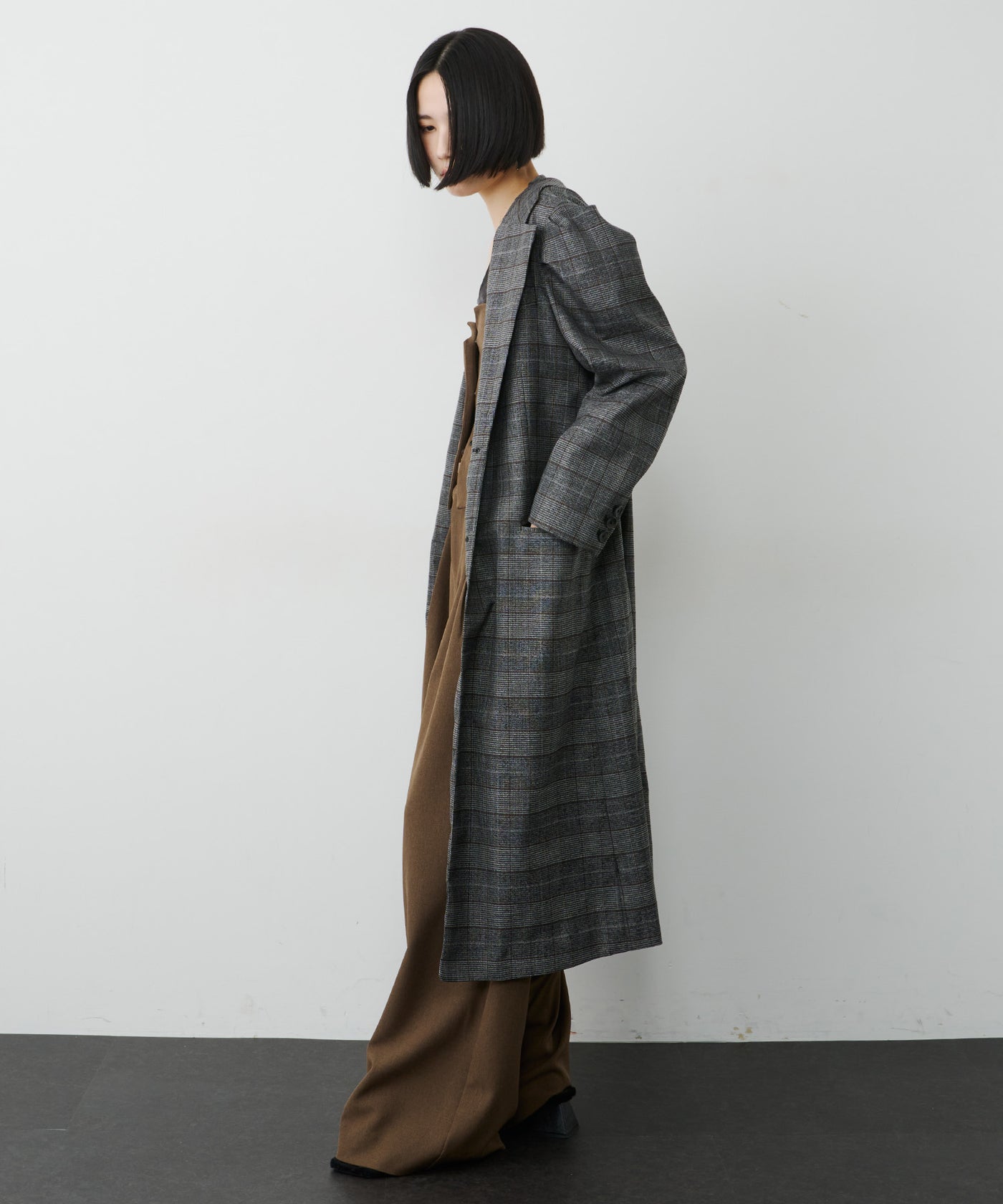 フーディ×チェック2way longジャケット – LA BELLE ETUDE online store