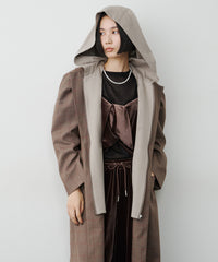 【予約開始待ち】フーディ×チェック2way longジャケット