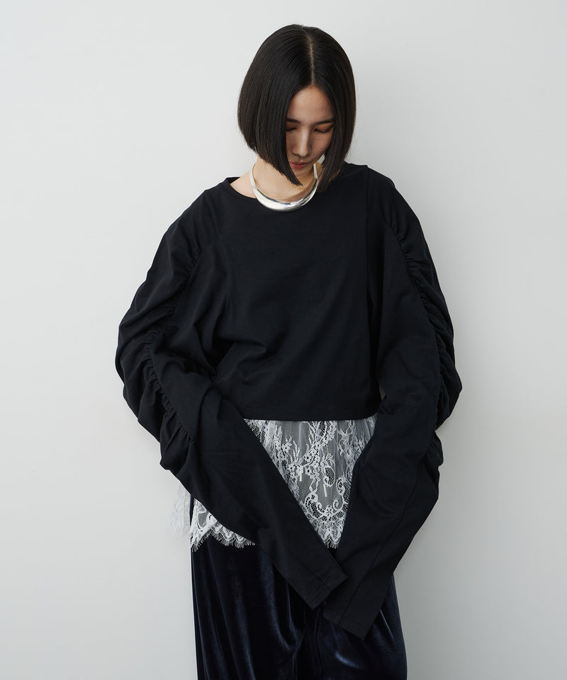 【予約】ボリュームデザインギャザーTOPS