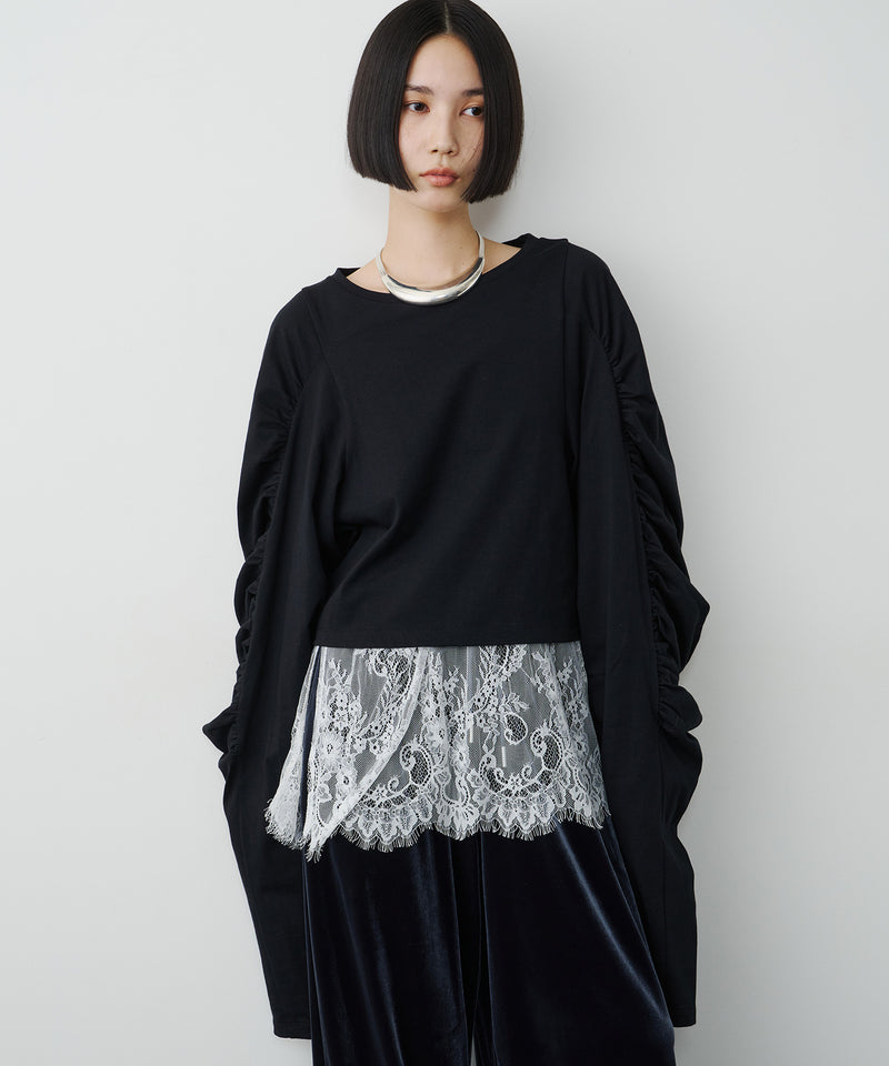 【予約】ボリュームデザインギャザーTOPS