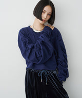 【予約】ボリュームデザインギャザーTOPS