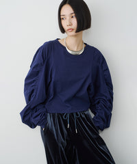 【予約】ボリュームデザインギャザーTOPS