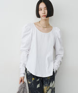 【予約】ギャザーパフロングスリーブカットソー