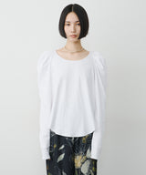 【予約】ギャザーパフロングスリーブカットソー