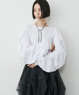 【予約】ボリュームデザインギャザーTOPS