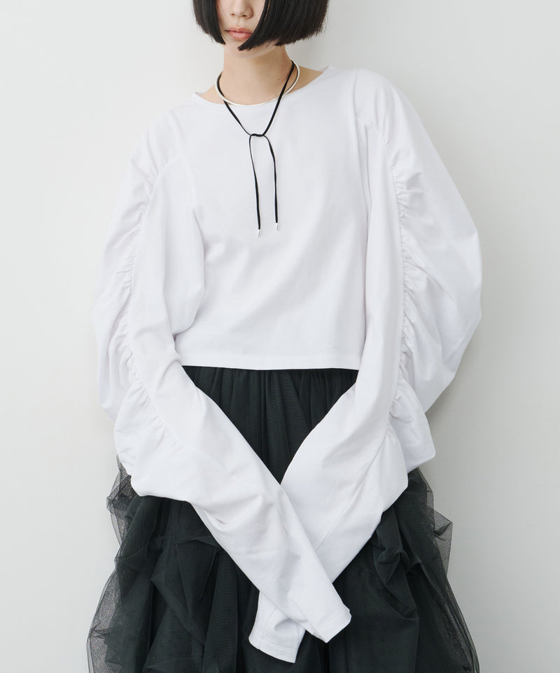 【予約】ボリュームデザインギャザーTOPS