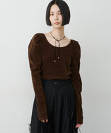 【予約】シアーベロアパフギャザーTOPS