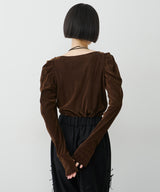 【予約】シアーベロアパフギャザーTOPS