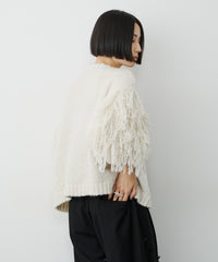 【予約】【TEN by LA BELLE ETUDE】レース刺繍MIXモチーフ×ループフリンジニットカーディガン