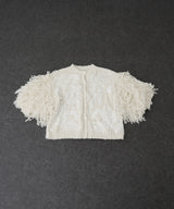 【予約】【TEN by LA BELLE ETUDE】レース刺繍MIXモチーフ×ループフリンジニットカーディガン