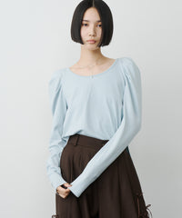 【予約】ギャザーパフロングスリーブカットソー