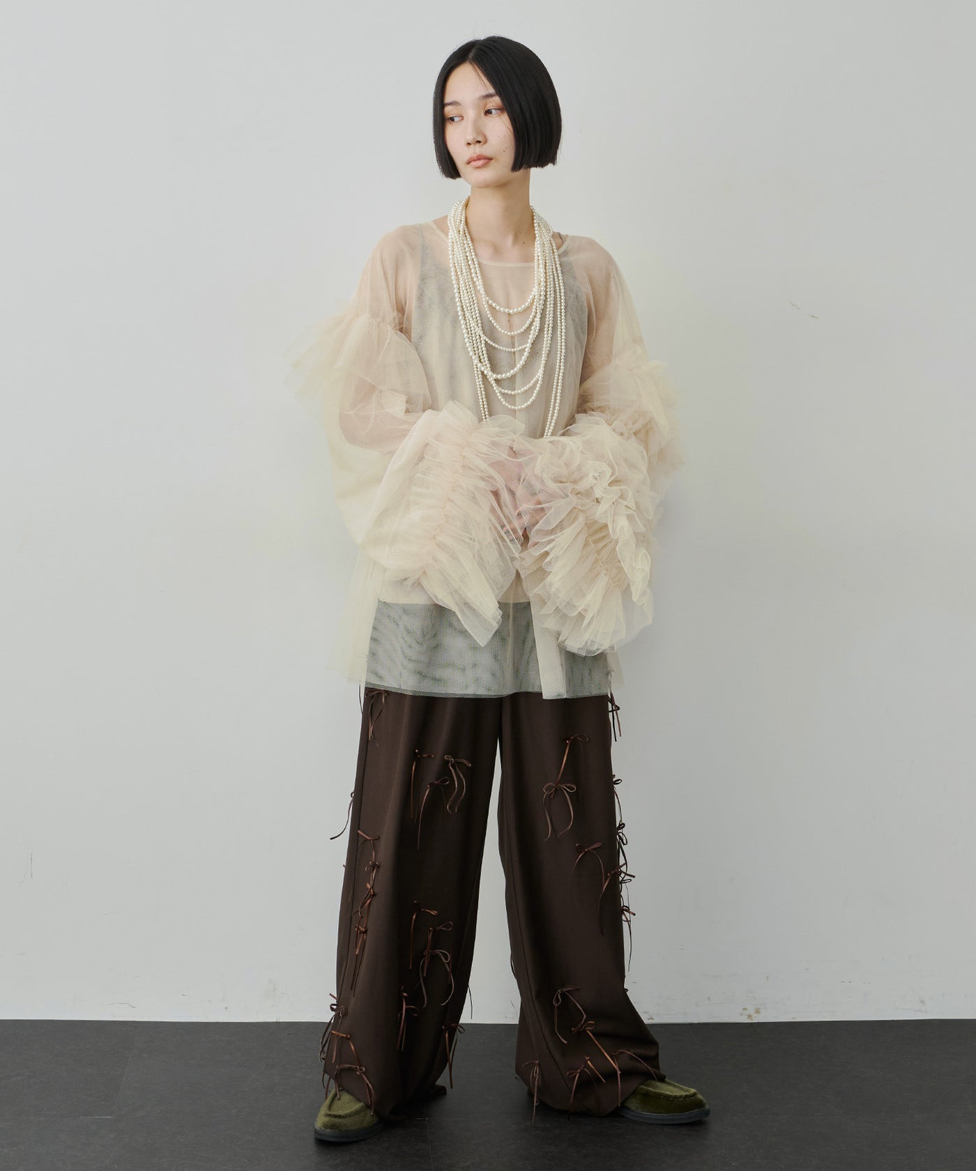 ボリュームチュールギャザーデザインTOPS – LA BELLE ETUDE online store