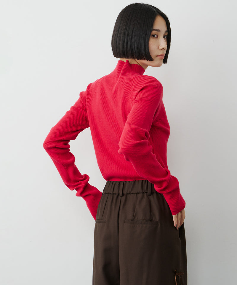 【予約開始待ち】ハイネックリブ長袖ニット