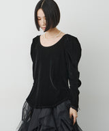 【予約】シアーベロアパフギャザーTOPS