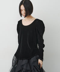 【予約】シアーベロアパフギャザーTOPS