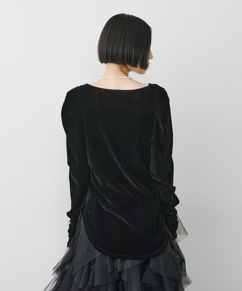 【予約】シアーベロアパフギャザーTOPS