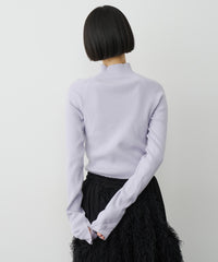 【予約】ハイネックリブ長袖ニット