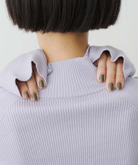 【予約】ハイネックリブ長袖ニット