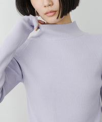 【予約】ハイネックリブ長袖ニット