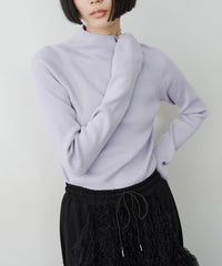 【予約】ハイネックリブ長袖ニット