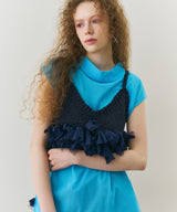 【J1U by LA BELLE ETUDE】ワイドハイネックダブルチュールTOPS