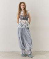 【J1U by LA BELLE ETUDE】フラワーチュールワイドハイネックTOPS