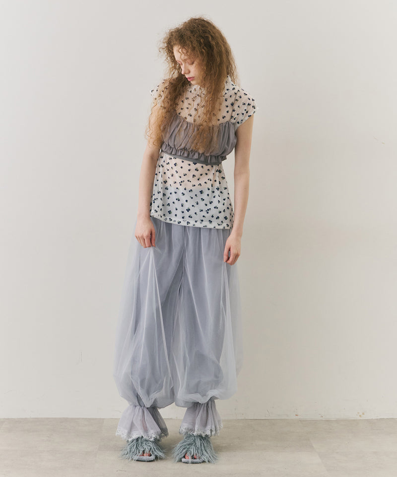 【J1U by LA BELLE ETUDE】フラワーチュールワイドハイネックTOPS
