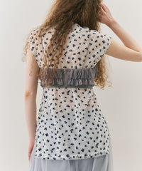 【J1U by LA BELLE ETUDE】フラワーチュールワイドハイネックTOPS