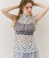 【J1U by LA BELLE ETUDE】フラワーチュールワイドハイネックTOPS