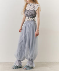 【J1U by LA BELLE ETUDE】フラワーチュールワイドハイネックTOPS
