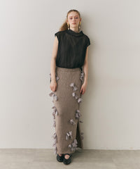 【J1U by LA BELLE ETUDE】ドットチュールワイドハイネックTOPS