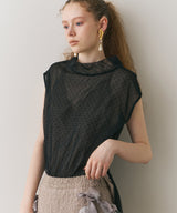 【J1U by LA BELLE ETUDE】ドットチュールワイドハイネックTOPS