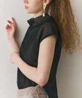 【J1U by LA BELLE ETUDE】ドットチュールワイドハイネックTOPS
