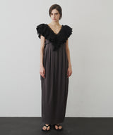 【予約】レースVネックギャザーフリルつけ衿