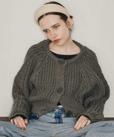 【予約】【room153】2wayチャンキークロップドニット