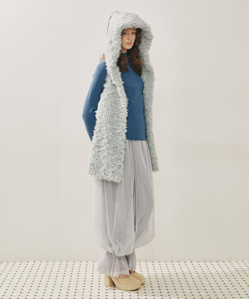 【予約10%OFF】【J1U by LA BELLE ETUDE】ムートンライクボンディングフードマフラー