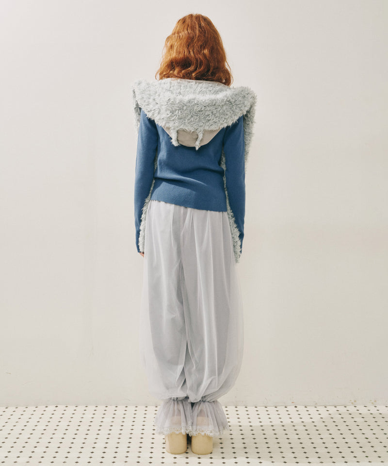 【予約10%OFF】【J1U by LA BELLE ETUDE】ムートンライクボンディングフードマフラー