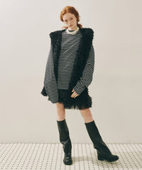 【予約10%OFF】【J1U by LA BELLE ETUDE】ムートンライクボンディングフードマフラー