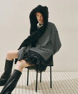 【予約10%OFF】【J1U by LA BELLE ETUDE】ムートンライクボンディングフードマフラー