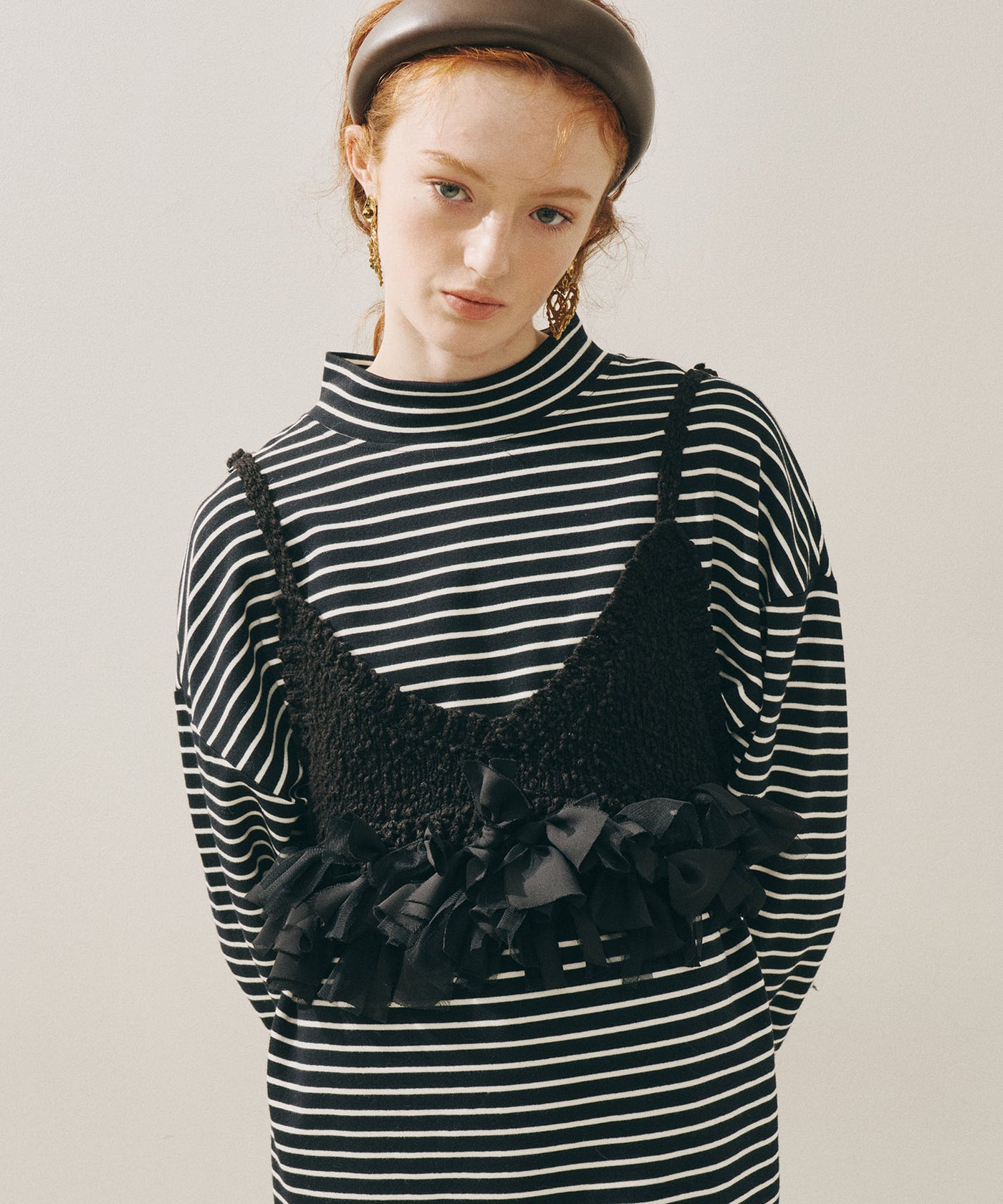 再入荷予約】【J1U by LA BELLE ETUDE】メニーリボンニット